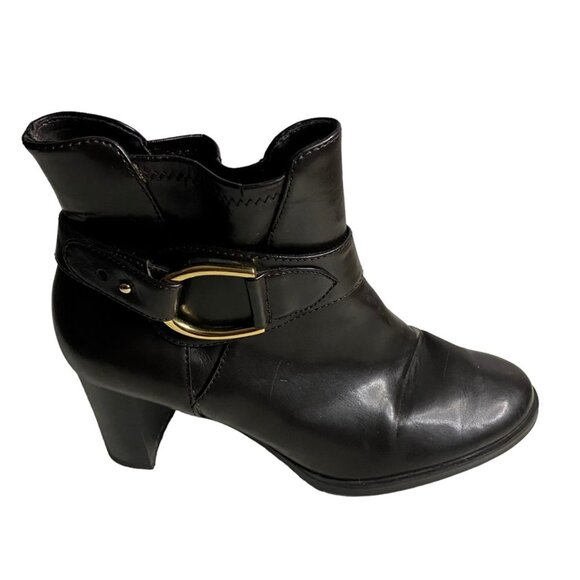 Dockers Women's Chocolate Brown Blocked Ankle Heel Boots - Picture 1 of 10